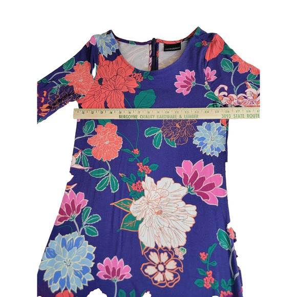 Cynthia Rowley Sheath Dress Womens Small Purple Floral Rayon Comfort - Picture 5 of 16